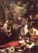 OOST, Jacob van, the Younger St Macarius of Ghent Giving Aid to the Plague Victims sh oil painting